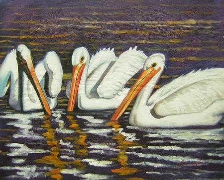 obraz Tři pelikáni